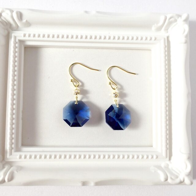 14kgf watercolors pierce 《blue sapphire》の画像1枚目
