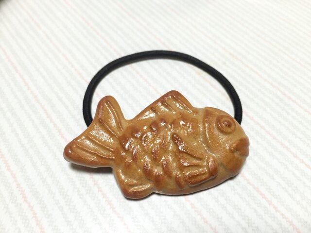 たい焼き ヘアゴム 再販の画像1枚目