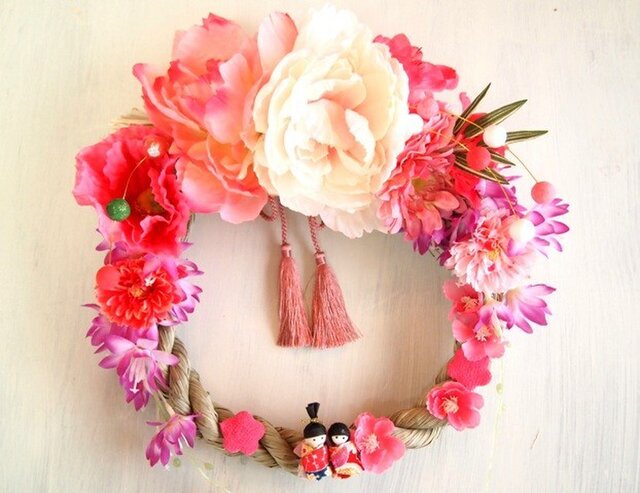 SOLD OUTおひな祭りリース*彩花の画像1枚目
