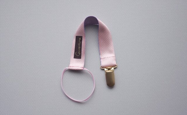 おしゃぶりホルダー ストラップホルダーBonbon / peal pinkの画像1枚目