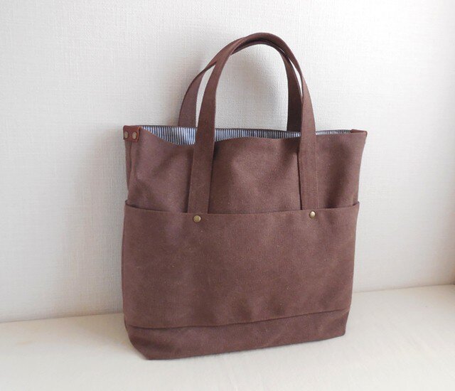トラディショナル トートバッグ ヴィンテージ帆布 ショコラブラウンの画像1枚目