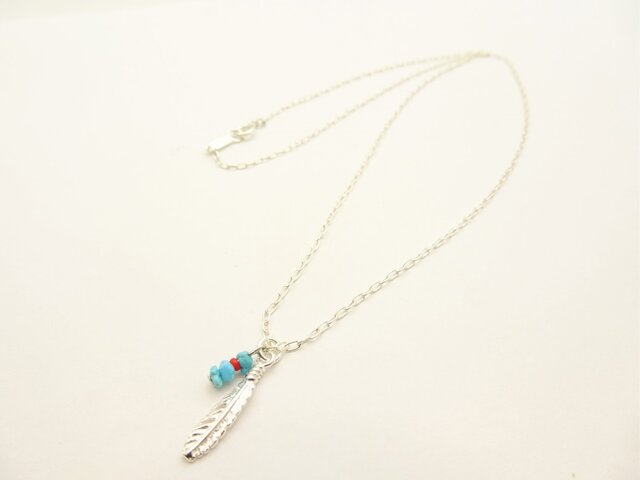 SV925フェザーネックレス N88の画像1枚目