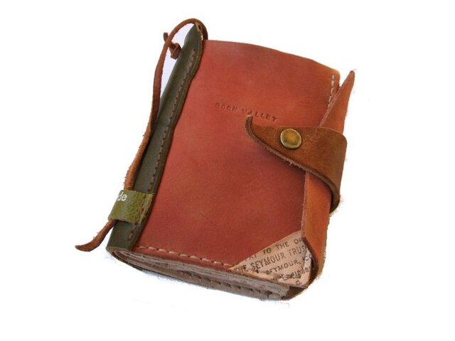 book wallet 赤茶の画像1枚目