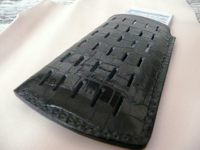 i Phone 5専用ケース 牛本革手縫いの画像1枚目