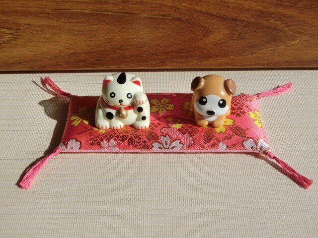 置物用お座布団 桃色さくら 長座布団 お買い得の画像1枚目