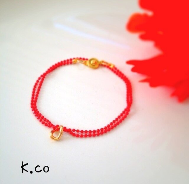 【bracelet】 redの画像1枚目