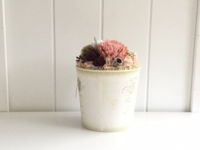 ギフト プリザーブドフラワーアレンジ くすみ系 アンティークカラー