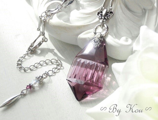 【D様ご予約品】*再販*∽//Art Déco//∽amethyst*V.ネックレス。の画像1枚目