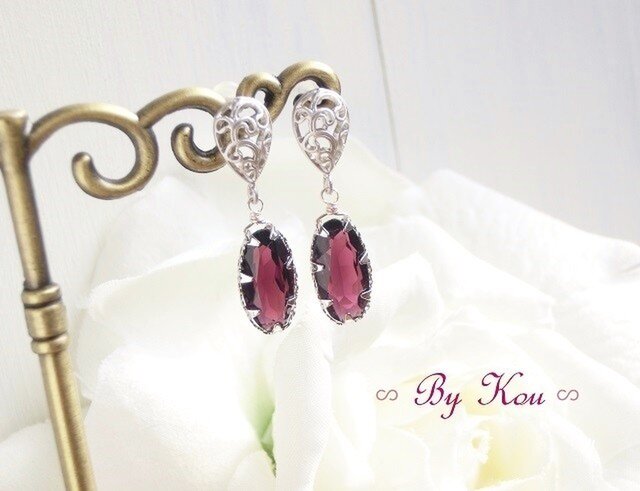 ∽//classical//∽amethyst*V.ピアス。の画像1枚目