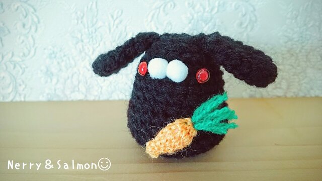 *あみぐるみ*ロップイヤー blackの画像1枚目