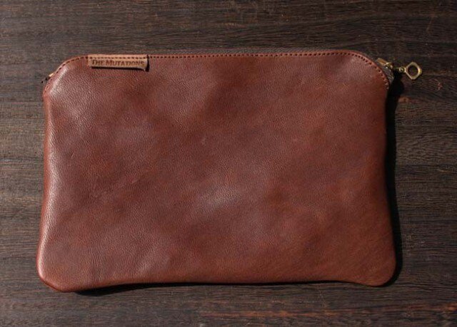 馬革ポーチ / BROWN(茶色)size・ H130mm ×W195mmの画像1枚目