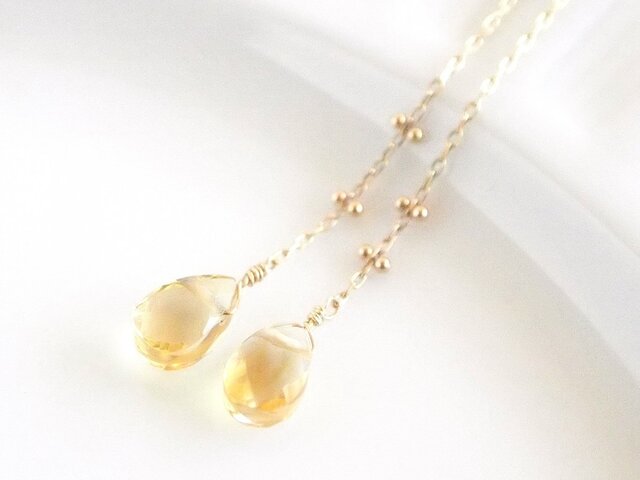 K10 Dew Drop Earrings ORの画像1枚目