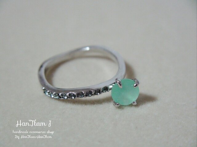 seagreen silver ring (ギフトラッピング付き)の画像1枚目
