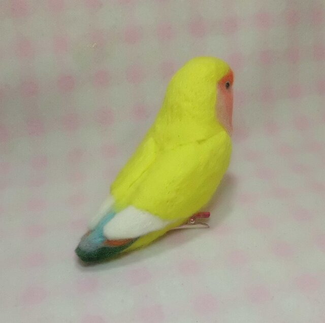 コザクラインコ チェリ－系（イエロ－）(クリップから足へ変更作成可