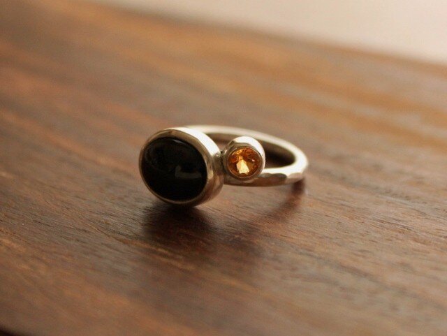 onyx・シトリン SILVERリング の画像1枚目
