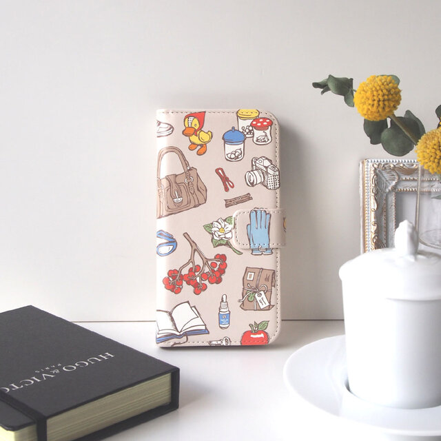 ＜iPhone＞手帳型スマホケース【旅じたく】