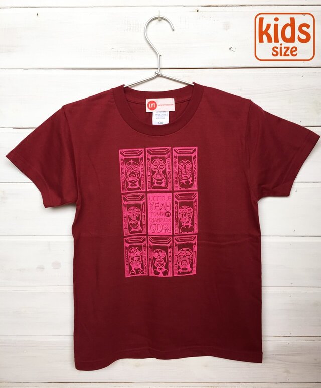 MASK TOWN バーガンディ Tシャツの画像1枚目