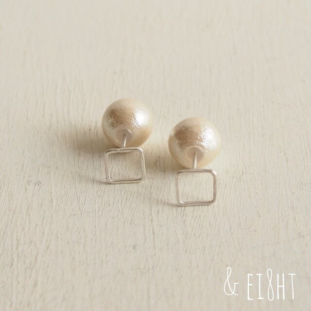 【再販】 - Silver - Square ピアス w/C.Pキャッチ の画像1枚目