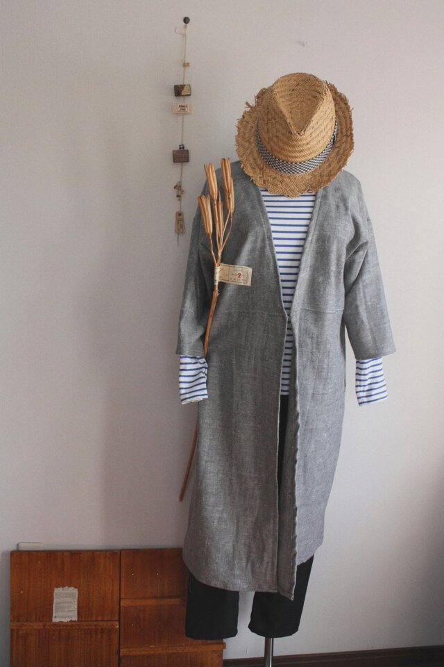 大人の羽織りシャツワンピース