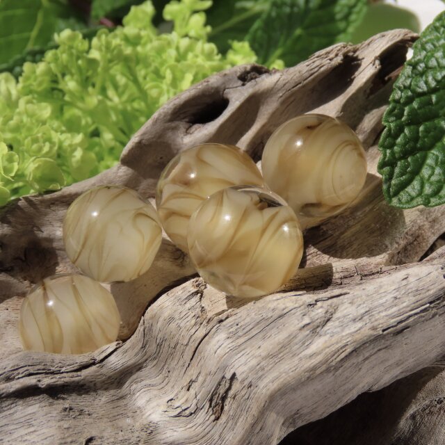とんぼ玉 ブレスレット 国産 ガラス 工芸品 茶色 ブラウン | iichi