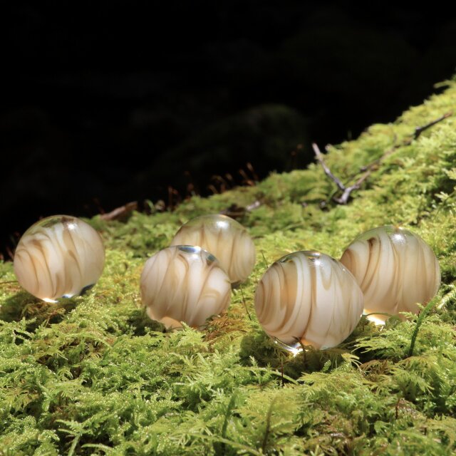 とんぼ玉 ブレスレット 国産 ガラス 工芸品 茶色 ブラウン | iichi