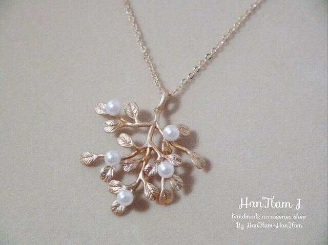 再販3 【HanTtam J】 tree of pearls necklaceの画像1枚目