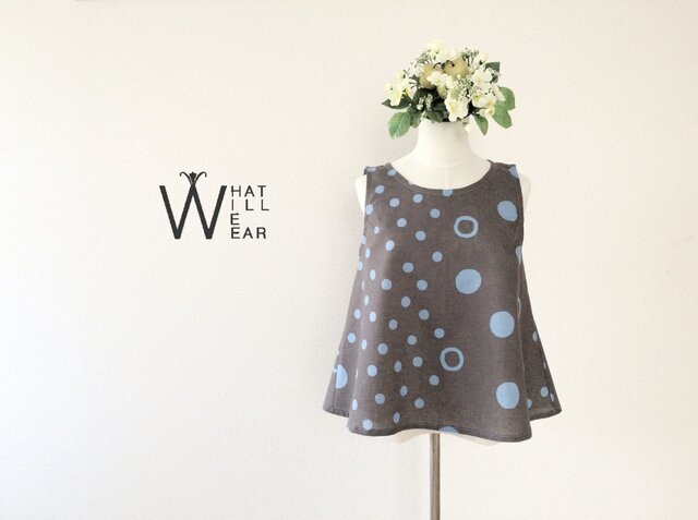 BUBBLE FLARE TOP (GREY)の画像1枚目
