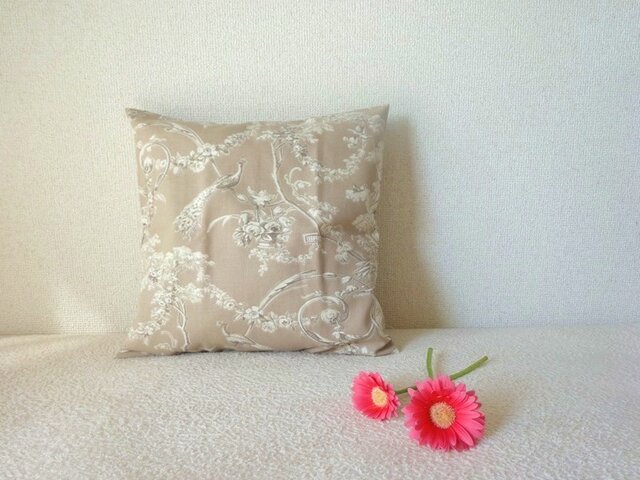 フランスアンティーク トワルドジュイ クッションカバー