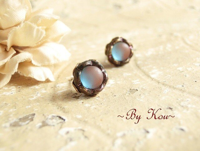 ∽＊Tu・Bo・Mi＊∽Antiqueサフィレット・ピアス* | iichi 日々の