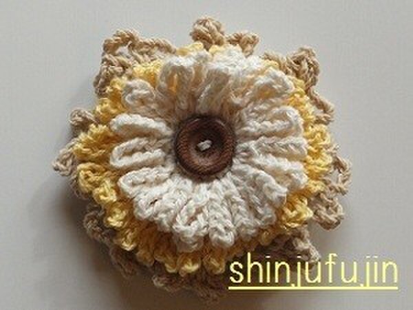 【Sold】お花畑のコサージュ02の画像1枚目
