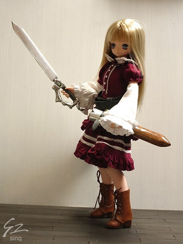 【sinq】1/6ドール用武器・西洋刀剣6.6 片手剣 ソード+1の画像1枚目
