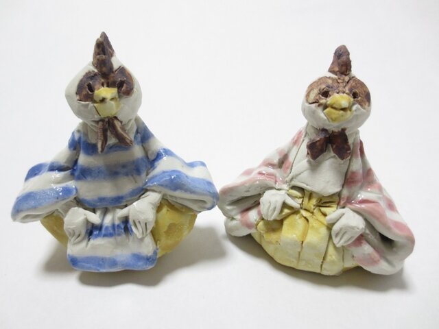ちび雛人形 -にわとり-の画像1枚目