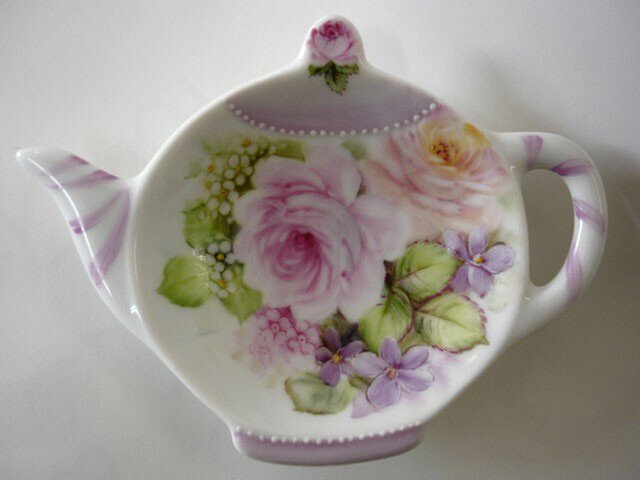 薔薇のティーバッグトレイ(B)の画像1枚目