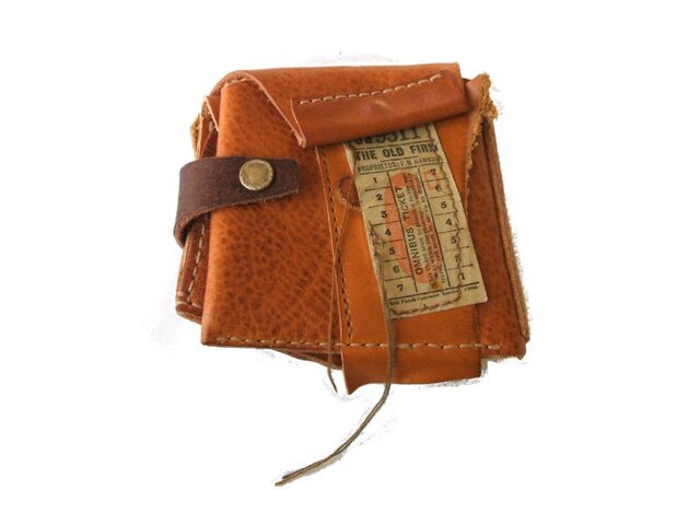 half wallet キャメル ミニタリーコラージュの画像1枚目