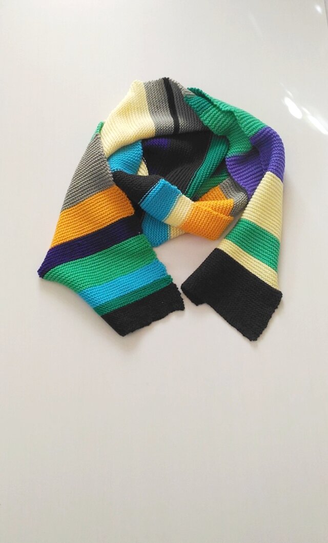 SALE!!最高品質の毛糸:スーパソフトなニットマフラーの画像1枚目