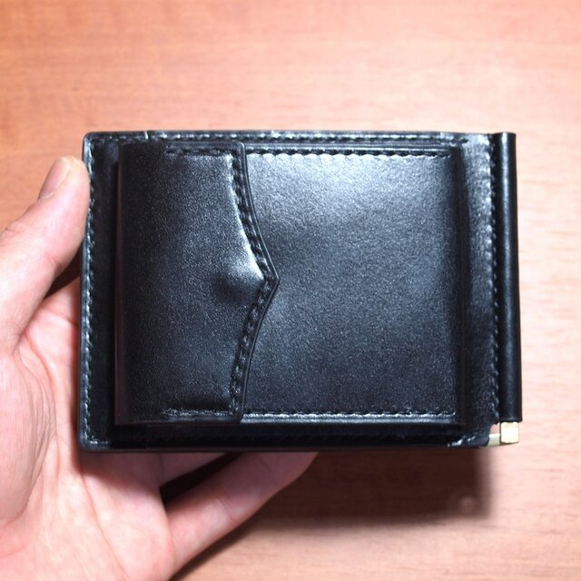 レザーマネークリップ(Black)の画像1枚目