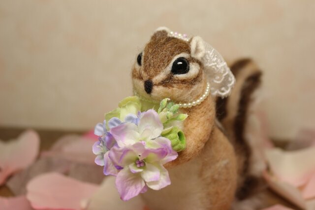 羊毛フェルト　シマリス　ウェルカムドール ウェルカムドール *＊Oさまオーダー品＊* | iichi 日々の暮らし