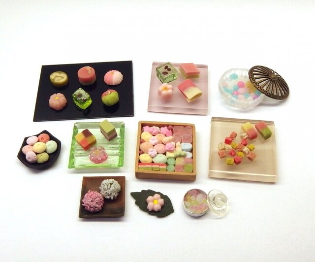 ミニチュア 春の和菓子 ひな祭り ドール にもの画像1枚目