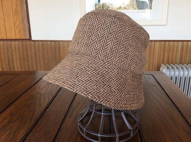 30%OFF~Harris Tweedハリスツイードの帽子*杉綾の画像1枚目