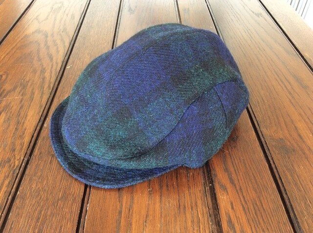 30%OFF~Harris Tweedのハンチング*ブラックウォッチの画像1枚目
