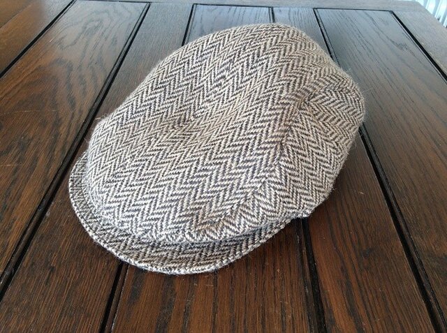 30%OFF~Harris Tweedハリスツイードのハンチング*杉綾の画像1枚目