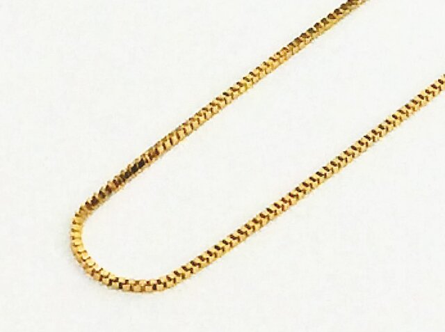 別売K18YGチェーンNo.1:ベネチアン【Pio by Parakee】gold venetian chainの画像1枚目