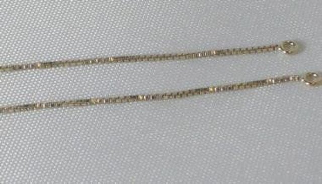【ピアス】 チェーンピアス・ベネチアンk14の画像1枚目