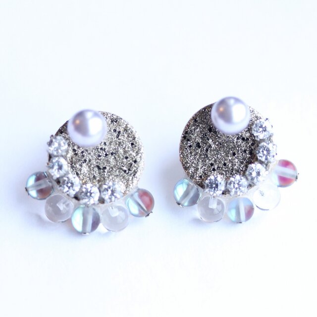 en tsubu bubble silver ピアスの画像1枚目
