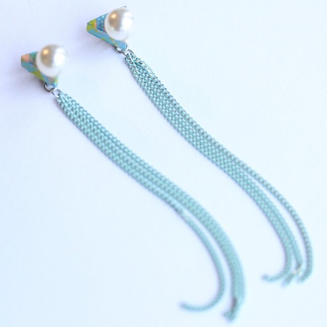 △ chain mint ピアスの画像1枚目