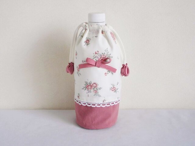 かわいい花柄ペットボトルカバー ピンク Iichi ハンドメイド クラフト作品 手仕事品の通販