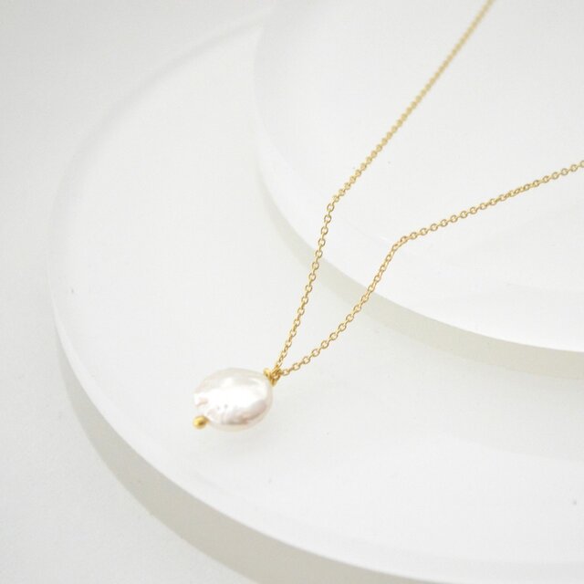 Baroque Coin Pearl Necklaceの画像1枚目