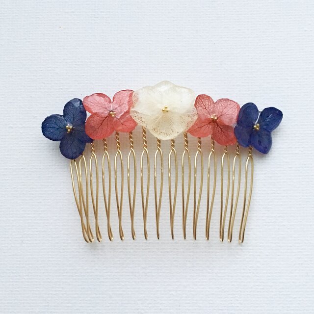 あじさいのヘアコーム*ベリーカラー*の画像1枚目