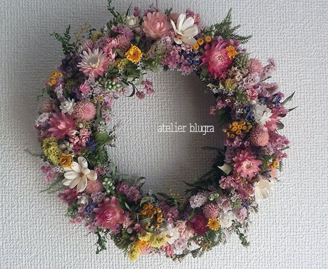 八ヶ岳〜春待ち色小花のWreath01の画像1枚目