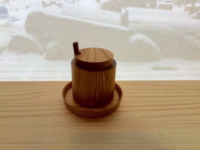 【受注制作】森のクマさんカフェからWoodリトルポットの画像1枚目